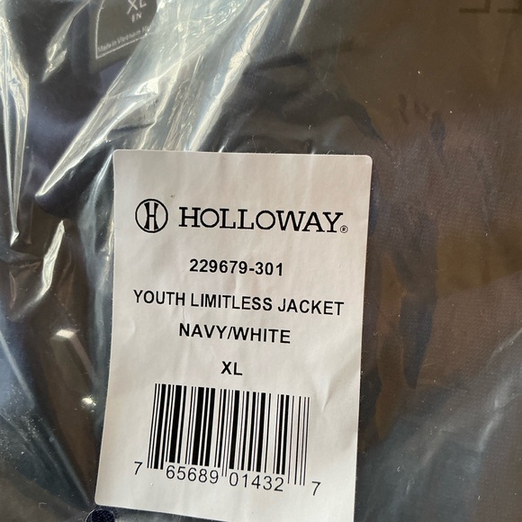 Holloway Youth Limitless Activewear Jacket in Navy and White, Size XL, NWT - Picture 2 of 8